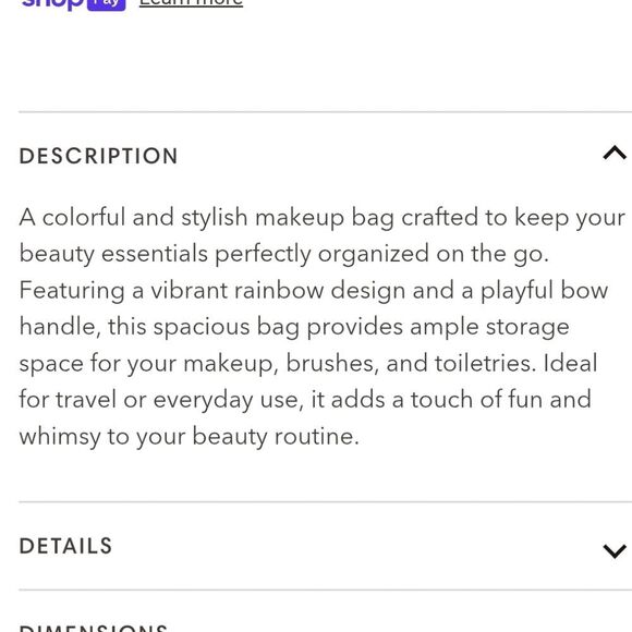 Impressions X Care Bears Rain-Bow Makeup Tote Bag - Picture 7 of 14